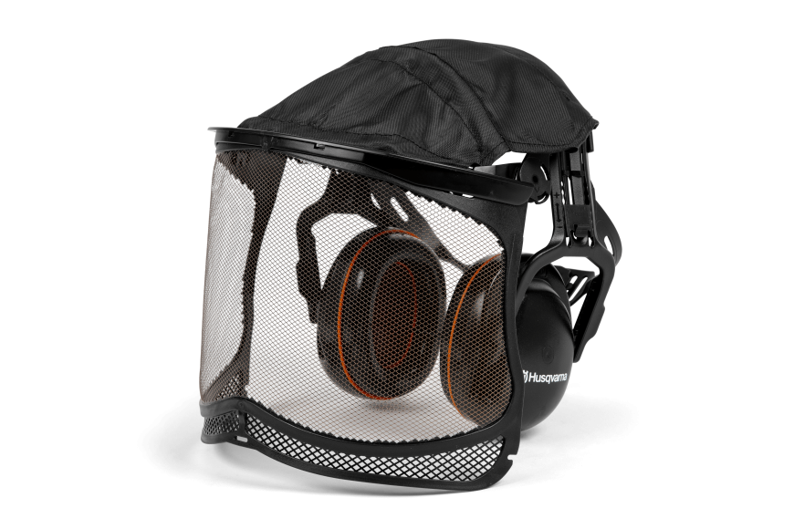 PROTECTOR FACIAL Y AUDITIVO CON VISOR DE MALLA